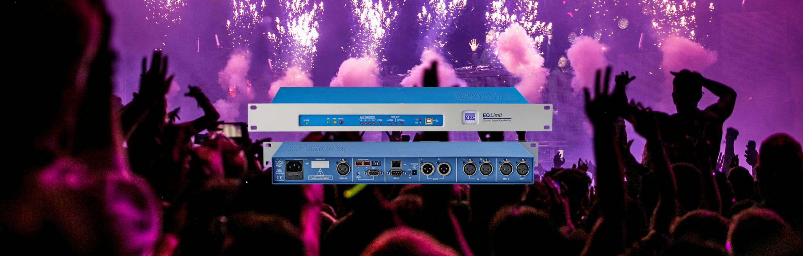 limitador e controlador de som EQLimit da MRC Audio Garrett Audiovisuais