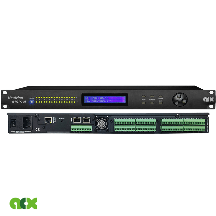 A combinação de desempenho de áudio de alta qualidade, facilidade de uso e custo-benefício resulta em um produto incrível: os populares processadores de sinal digital NEUX, com unidades habilitadas para DHCP, disponíveis em quatro tamanhos principais de E/S.Disponíveis em diversos modelos, como A0808, A0816, A1608 e A1616, com múltiplas variações, incluindo Dante, AES/EBU, AEC e muito mais.