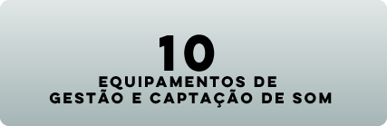 Top 10 equipamentos de gestão e captação de som (gráfico/thumbnail para artigo) - destaque em destaque o número 10 com o título em português.